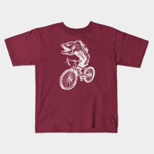 SEEMBO Moray Eel Cycling Bicycle Fish Biking Bicycling Bike Kids T-Shirt